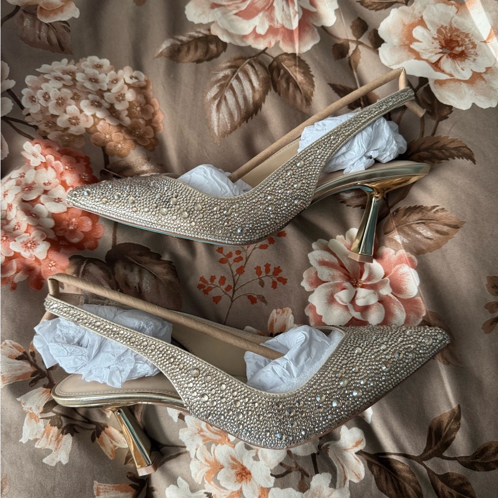 Champagne sparkle heels